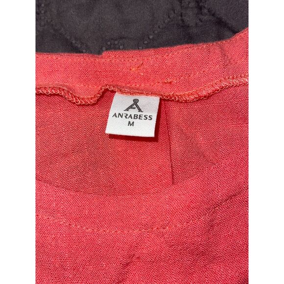Anrabess Coral Sleeveless Resortwear Linen Blend Button-Back Tank Top- Women’s M - Picture 8 of 10